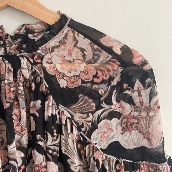 Loft Flowy Printed Blouse Sz Small - Picture 3 of 6